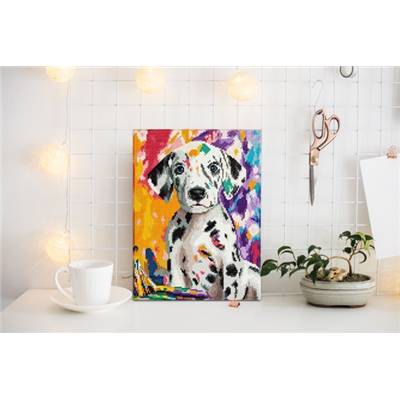 KIT BRODERIE DIAMANT DOTZ - DALMATIAN PUP AVEC CADRE