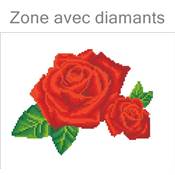 KIT BRODERIE DIAMANT - ROSES ROUGES 