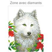 KIT BRODERIE DIAMANT - LE LOUP BLANC