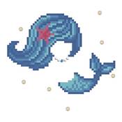 KIT BRODERIE DIAMANT COUSSIN - LA PETITE SIRENE