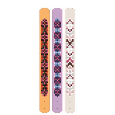 LOT 3 BRACELETS MOTIFS GEOMETRIQUES DOTZIES BRODERIE DIAMANT