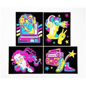 KIT BRODERIE DIAMANT DOTZIES FLOCK - 4 RETRO CLASSIQUES