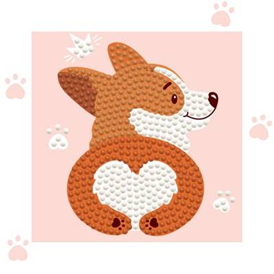 KIT BRODERIE DIAMANT QUICK DOTZ CAMEO - L'AMOUR CORGI