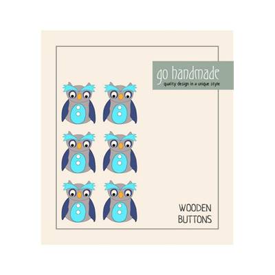 CARTE 6 BOUTONS BOIS - LAVABLES - JANUS LE HIBOU