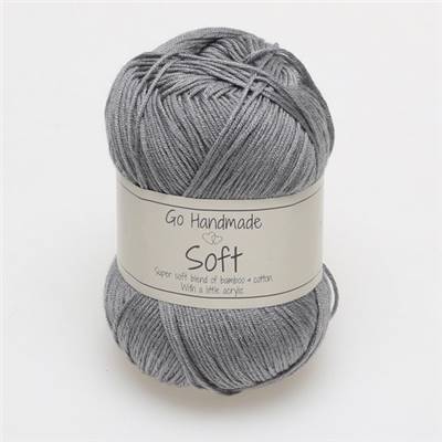 FIL A TRICOTER GOHANDMADE SOFT - GRIS - PELOTE 50 G