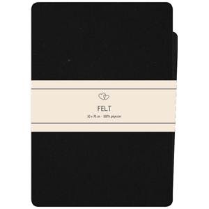 COUPON FEUTRINE POLYESTER 50 X 70 CM - NOIR