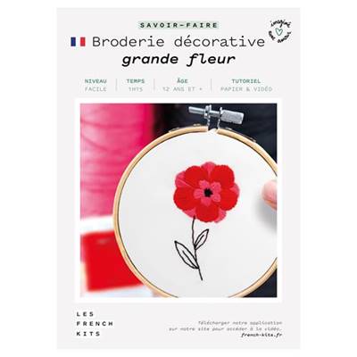 FRENCH'KITS - BRODERIE DÉCORATIVE - GRANDE FLEUR