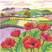 KIT POINT DE CROIX POPPY LANDSCAPE (A) 