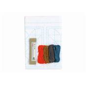 KIT A BRODER SASHIKO WORLD AMERICA SAMPLER SQUARE - TULIP