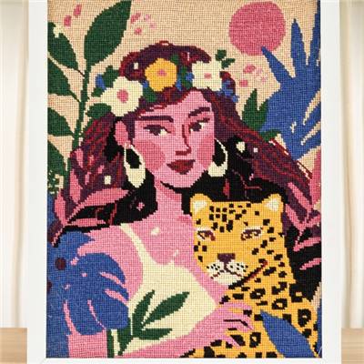 KIT CANEVAS COMPLET - DESSIN 30 X 40 CM - AMITIES SAUVAGES