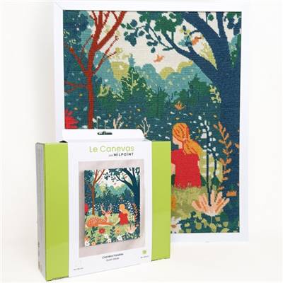 KIT CANEVAS COMPLET - DESSIN 40 X 50 CM - CLAIRIERE PAISIBLE
