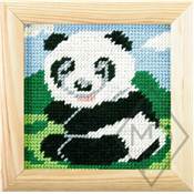 KIT CANEVAS 10,5 X 10,5 CM + CADRE - PANDA