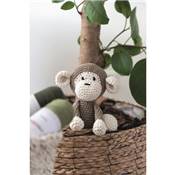 KIT AMIGURUMI HOOOKED - MACE LE SINGE - TAUPE