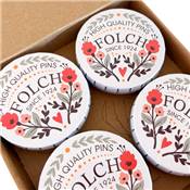 COFFRET 4 BOITES 100 PCS- EPINGLES TETE DE VERRE ULTRA - FOLCH