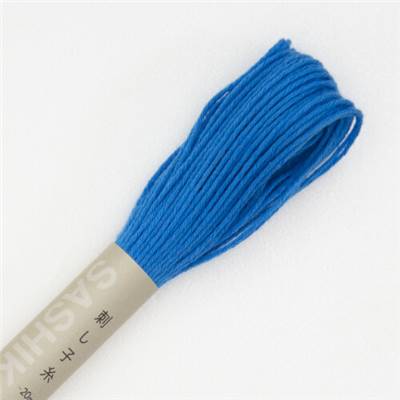 FIL SASHIKO UNI - COL 27 - BLEU - LOT DE 6 ECH. DE 20 M