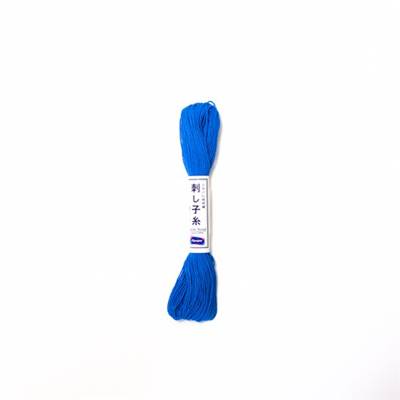 FIL SASHIKO UNI - COL 27 - BLEU - LOT DE 6 ECH. DE 20 M