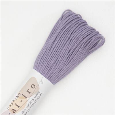 FIL SASHIKO PASTEL UNI - COL A10 - MAUVE - LOT 6 ECH. DE 40 M