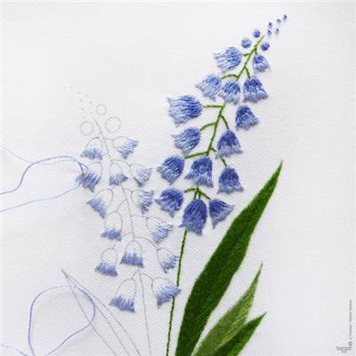 BELLEVALIA - KIT BRODERIE 21X21CM - TAMBOUR NON INCLUS - TAMAR NY