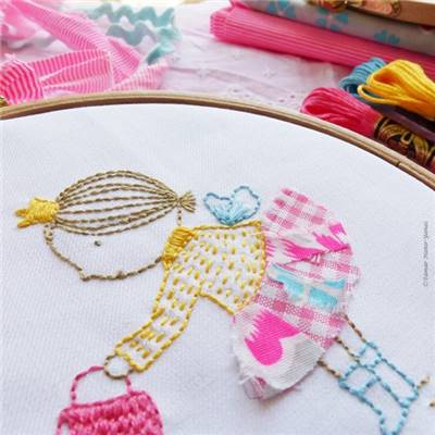 LITTLE FAIRY - KIT BRODERIE 21X21CM - TAMBOUR NON INCLUS