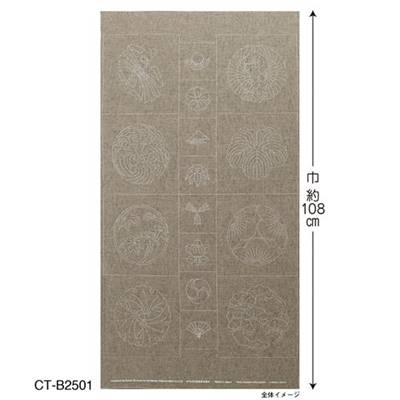 COUPON PANNEAU 61X108 CM TSUMUGI B2501 TAUPE IMPRIME 