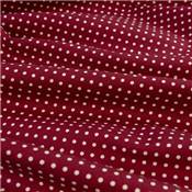 TISSU A POIS - ROUGE - 112 CM - 100% COTON - MINI 5 METRES