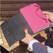 COUVERTURE DE LIVRE A5 EN CUIR  MUUD - GABY - NOIR