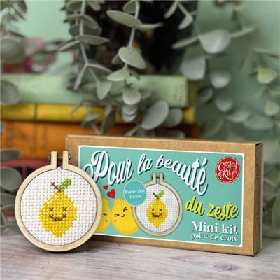 MINI KIT POINT DE CROIX - POUR LA BEAUTE DU ZESTE