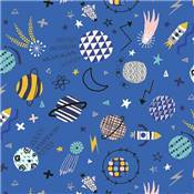 TISSU DASHWOOD STUDIO - BLAST OFF 1995 - COTON - 110 CM 
