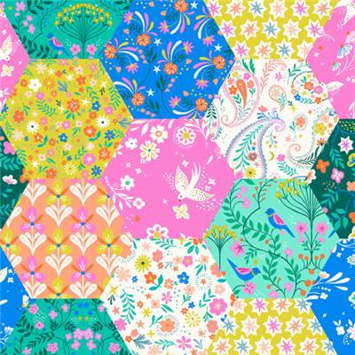 TISSU DASHWOOD STUDIO - SONGBIRD 2419 - COTON - 110 CM