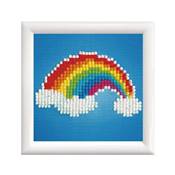 KIT BRODERIE DIAMANT - ARC EN CIEL - LIVRE AVEC CADRE