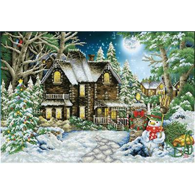 KIT BRODERIE DIAMANT - LA MAISON EN HIVER 