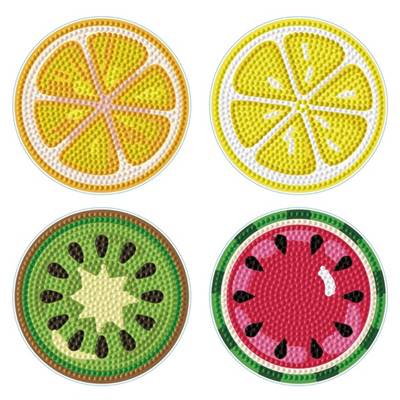 KIT BRODERIE DIAMANT 4 SOUS-VERRES - TUTTI FRUTTI