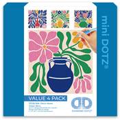 KIT BRODERIE DIAMANT MINI DOTZ - DECO VASES - PACK 4 DESSINS