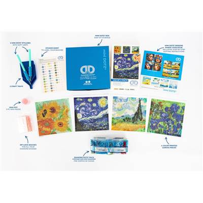 KIT BRODERIE DIAMANT MINI DOTZ - VAN GOGH QUARTET - PACK DE 4 