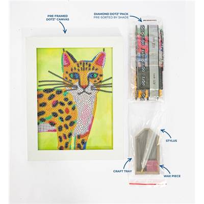 KIT BRODERIE DIAMANT DOTZ - TIGER AVEC CADRE