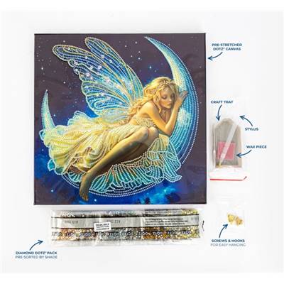 KIT BRODERIE DIAMANT DOTZ - CRESCENT MOON SLUMBER AVEC CADRE