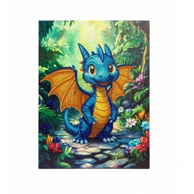 KIT BRODERIE DIAMANT DOTZ - BLUE DRAGON AVEC CADRE