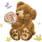 KIT BRODERIE DIAMANT - PETIT OURS A LA SUCETTE