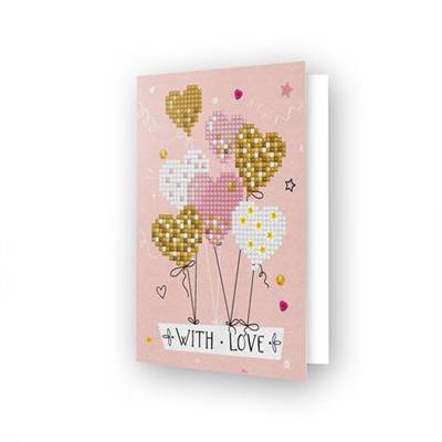 CARTE DE VOEUX DIAMOND DOTZ - LOVE BALLOONS