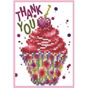 CARTE DE VOEUX DIAMOND DOTZ - CUP CAKE THANK YOU