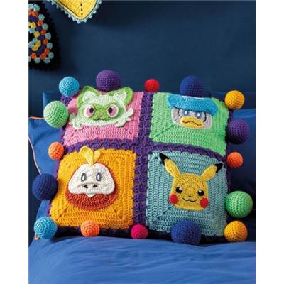 POKEMON CARRES AU CROCHET - 30 GRANNY SQUARES VERSION POKEMON