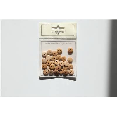 LOT 30 BOUTONS BOIS NATUREL - UFO - 12 MM