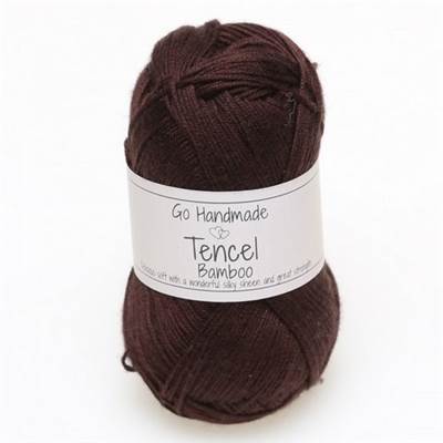 FIL A TRICOTER GOHANDMADE TENCEL - MARRON FONCE - PELOTE 50 G