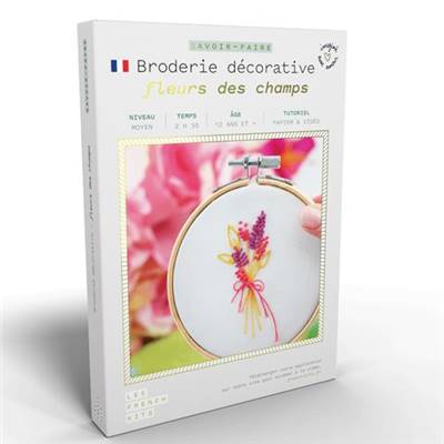 FRENCH'KITS - BRODERIE DÉCORATIVE - FLEURS DES CHAMPS