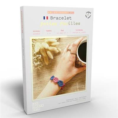 FRENCH KITS - MACRAME - BRACELET - JOLIES FEUILLES