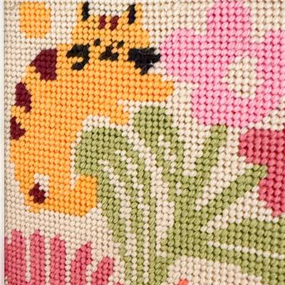 CANEVAS IMPRIME BLANC - DESSIN 15 X 20 CM - CHATS CHAMPETRES