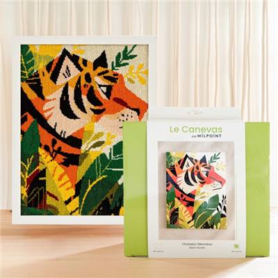 KIT CANEVAS COMPLET - DESSIN 30 X 40 CM - CHASSEUR SILENCIEUX