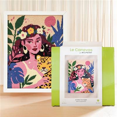 KIT CANEVAS COMPLET - DESSIN 30 X 40 CM - AMITIES SAUVAGES