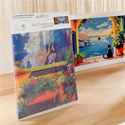 CANEVAS IMPRIME BLANC - DESSIN 40 X 20 CM - LE GARDIEN DE LA BAIE