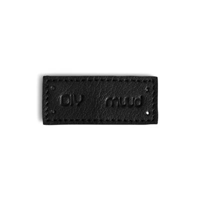 ETIQUETTE EN CUIR A COUDRE MUUD - FABIA - NOIR